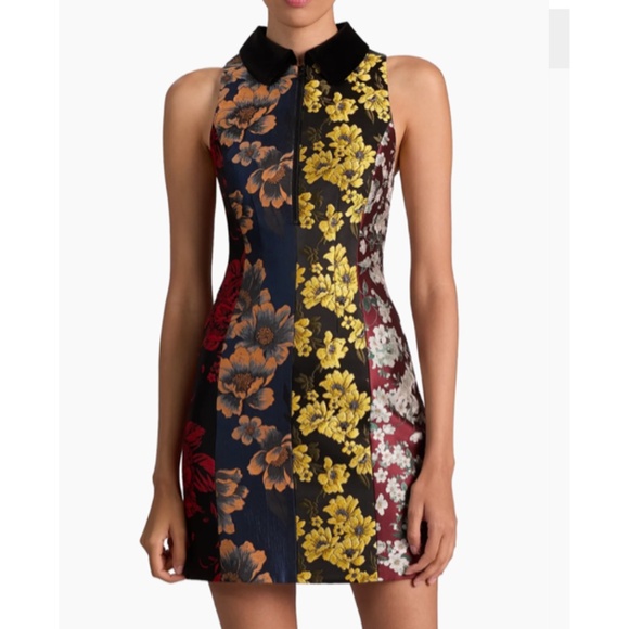 Alice + Olivia Velia Jacquard Collared Minidress NWT - Picture 3 of 5